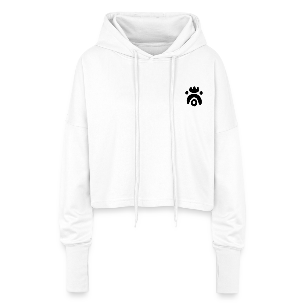 Sweat à capuche court Femme - blanc