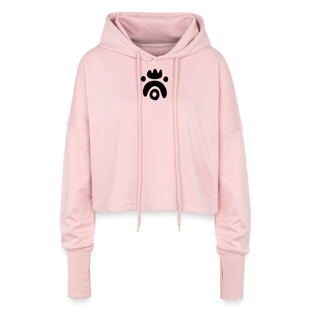 Sweat à capuche court Femme - rose clair