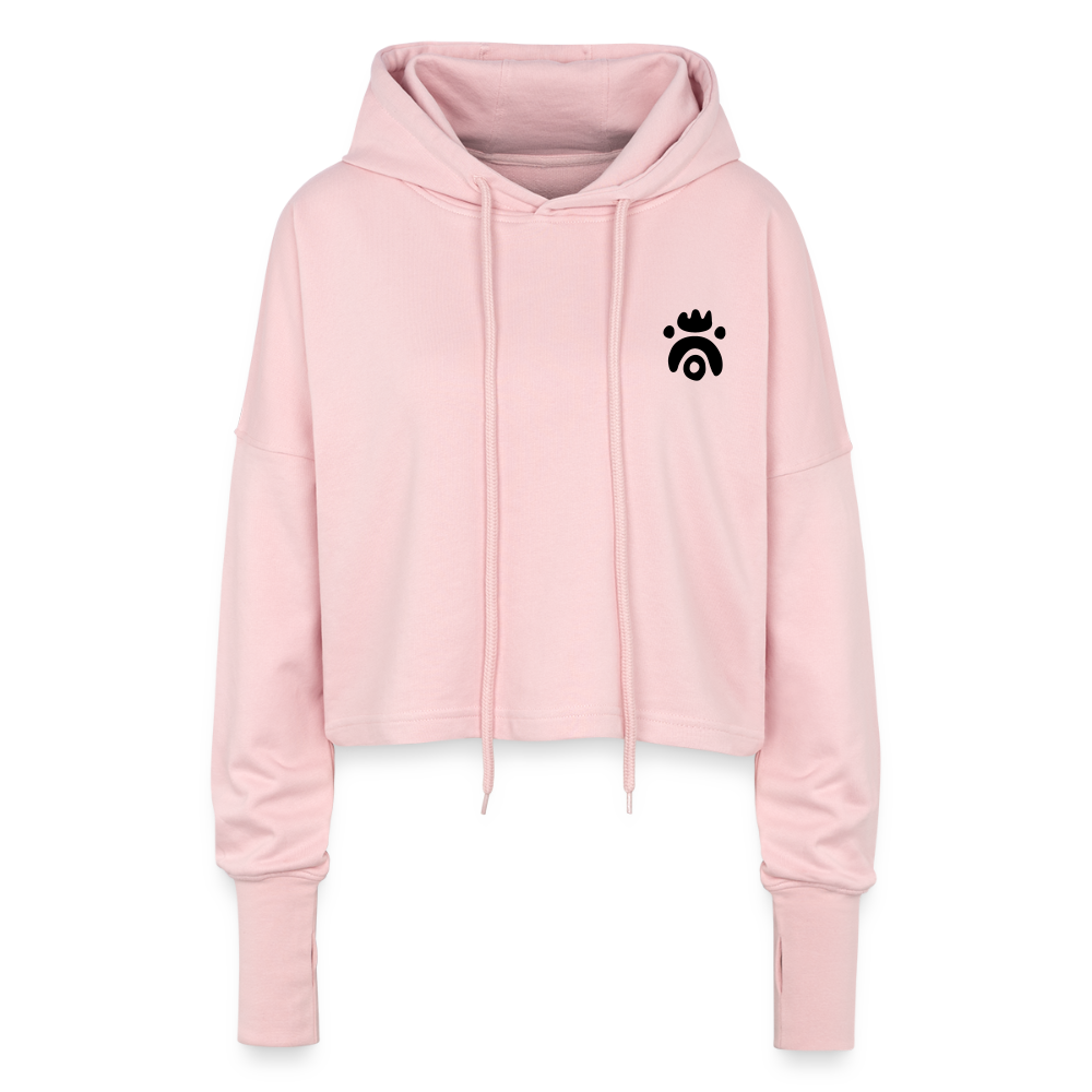 Sweat à capuche court Femme - rose clair