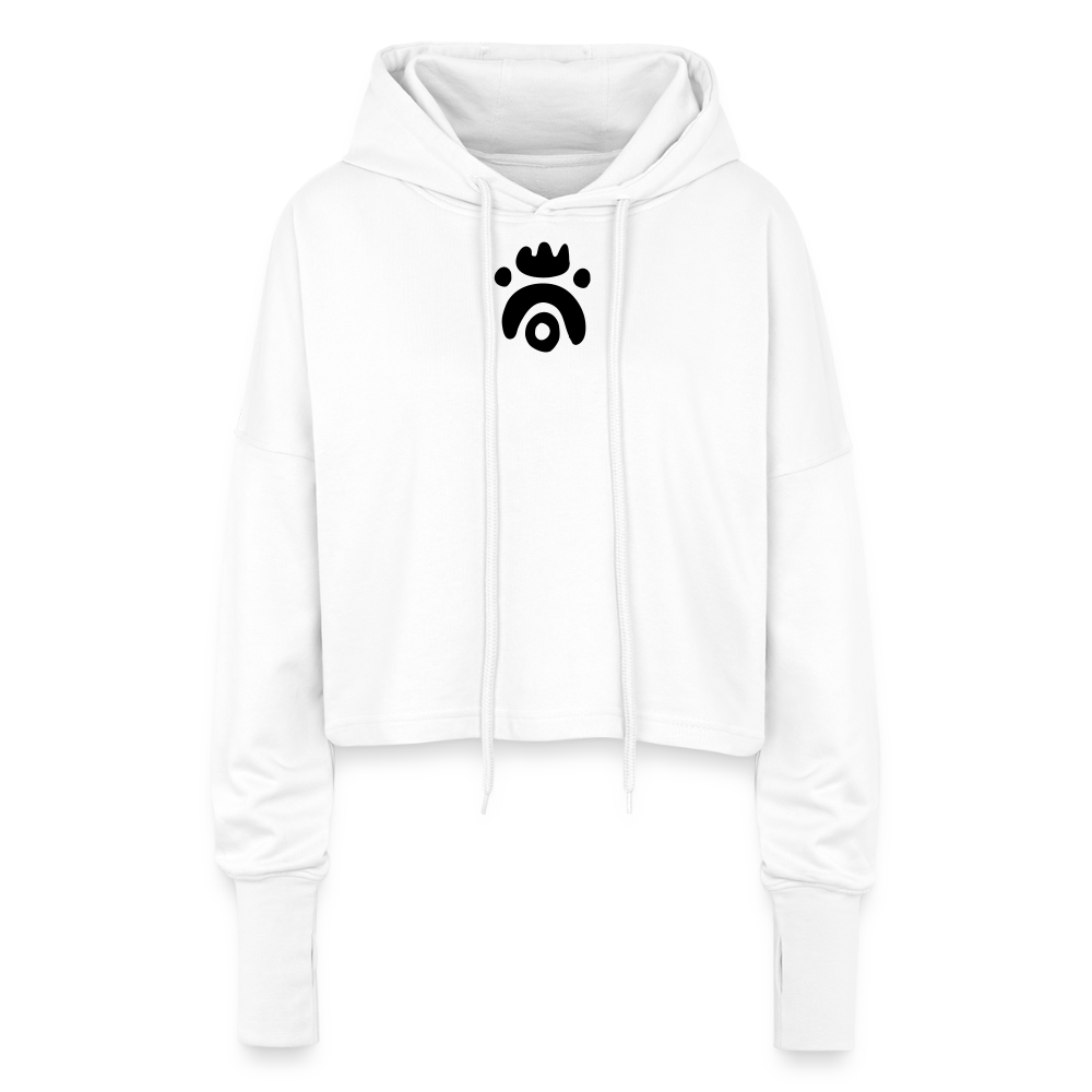 Sweat à capuche court Femme - blanc