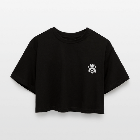 T-shirt court oversize Femme - noir