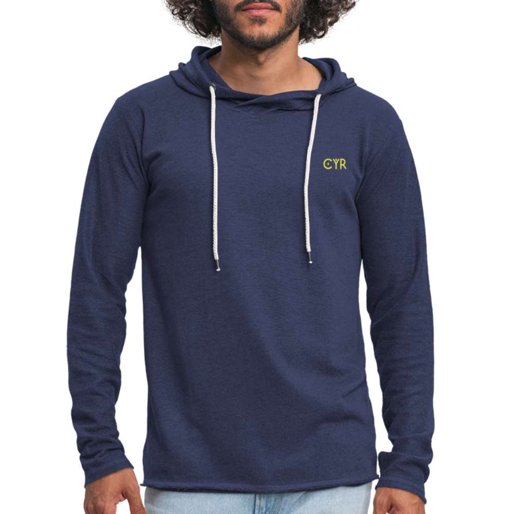 Light Unisex Sweatshirt Hoodie - marine chiné