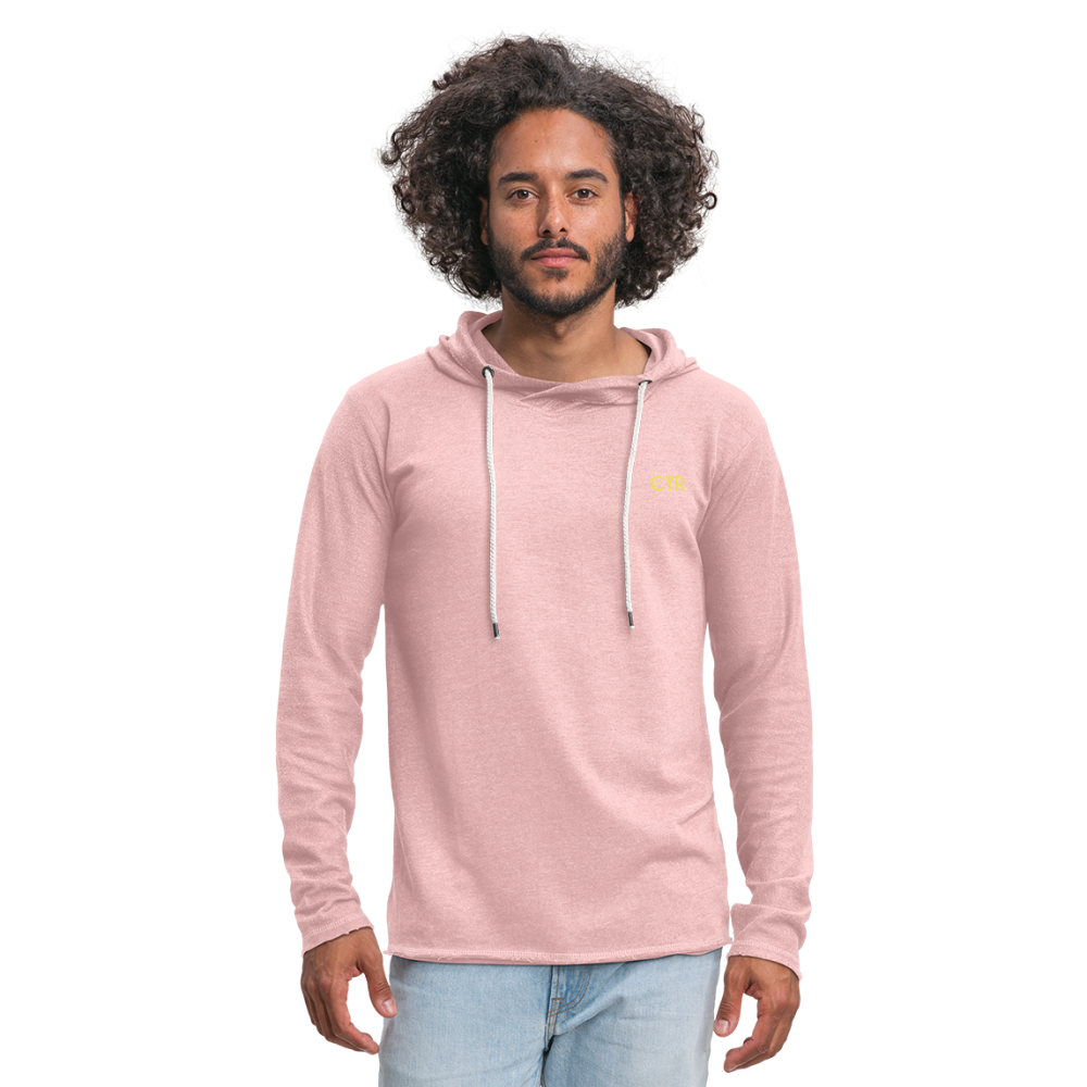 Light Unisex Sweatshirt Hoodie - rose crème chiné