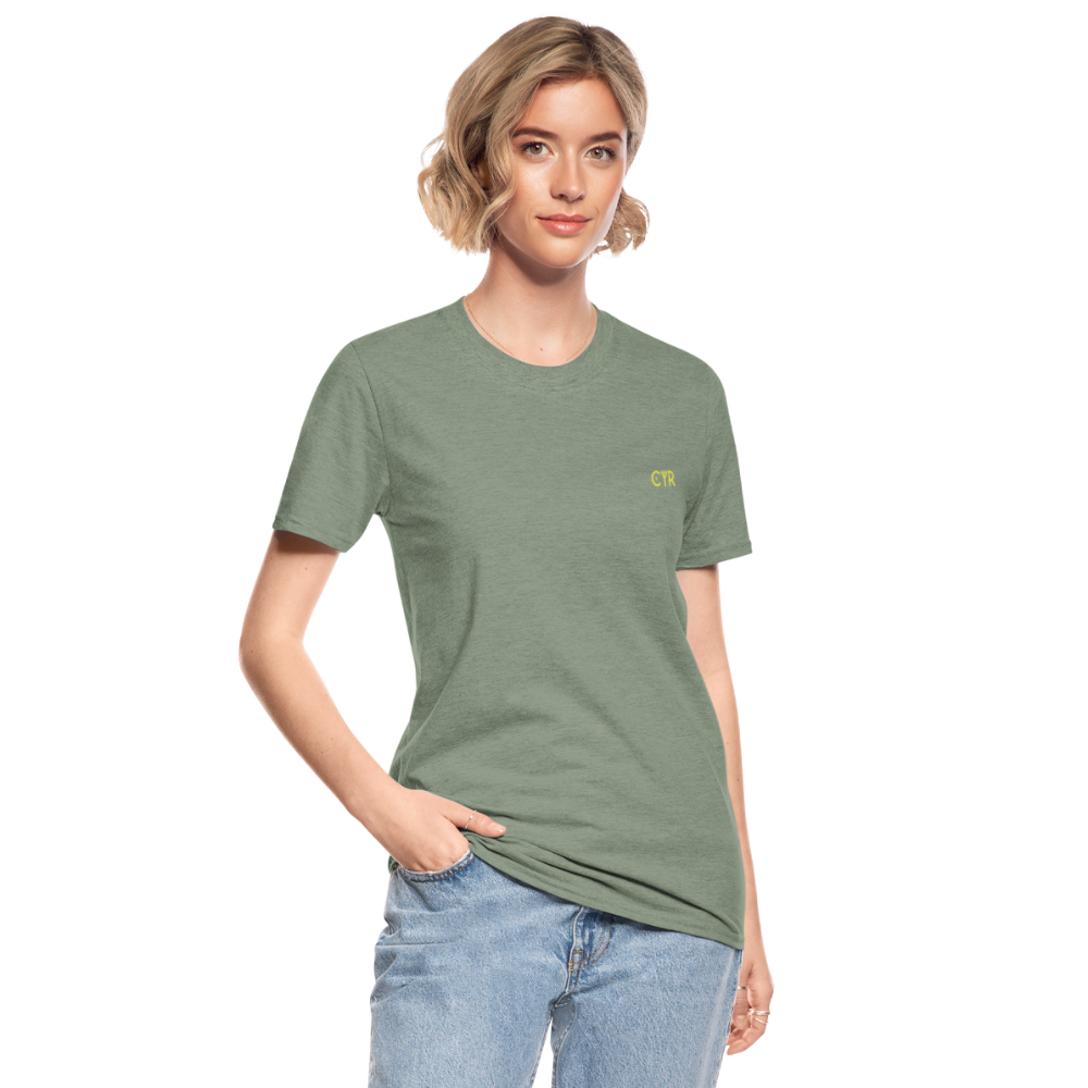 Unisex Polycotton T-Shirt - vert kaki chiné