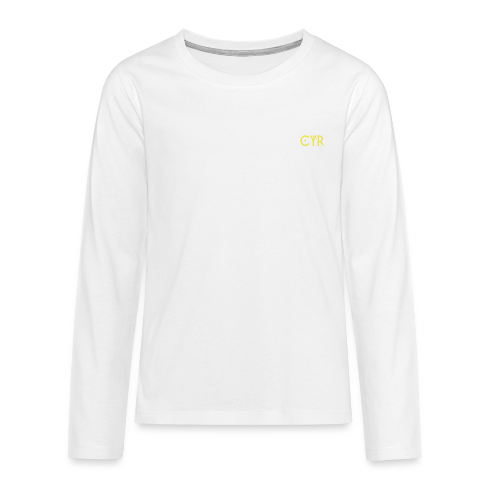 Teenagers' Premium Longsleeve Shirt - blanc