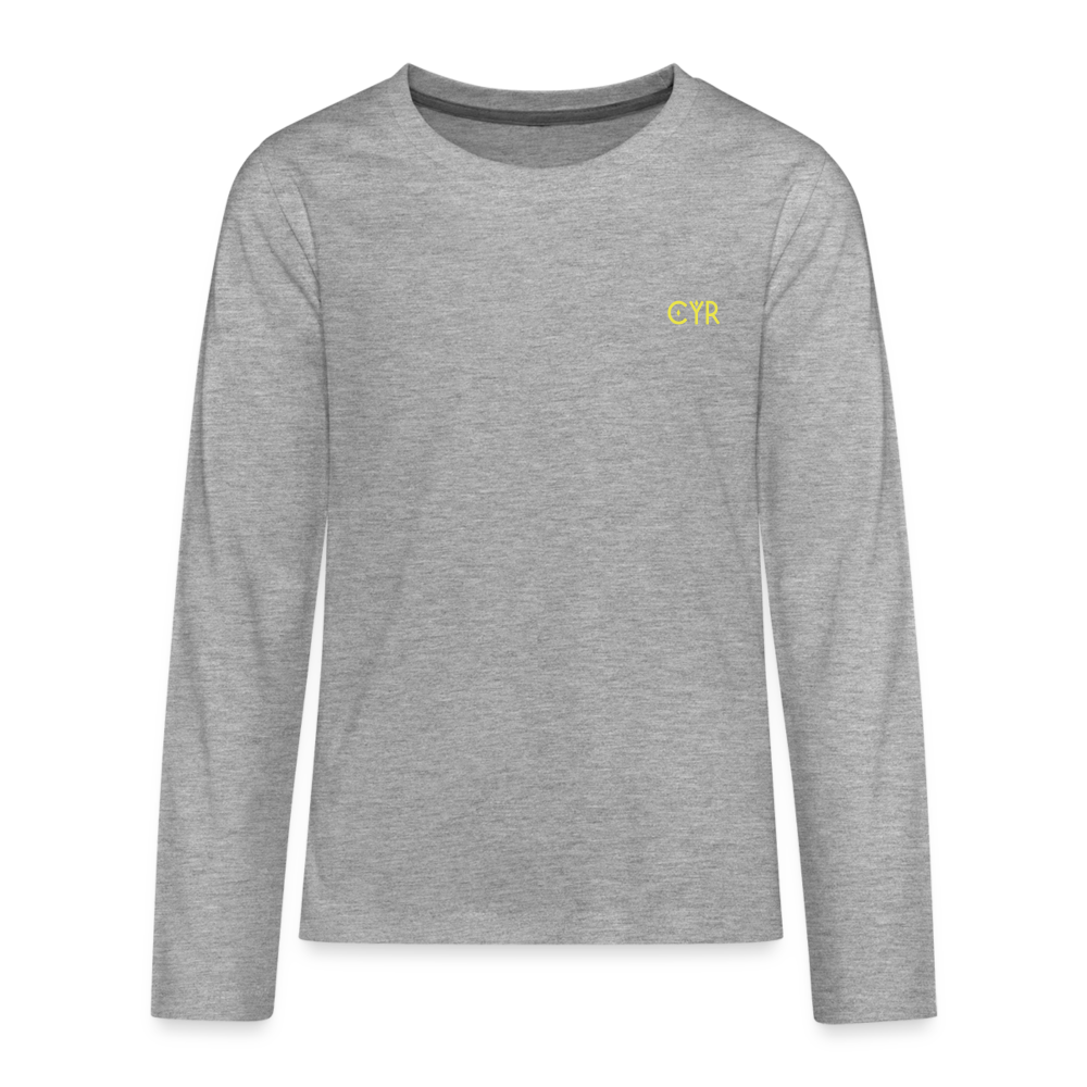 Teenagers' Premium Longsleeve Shirt - gris chiné