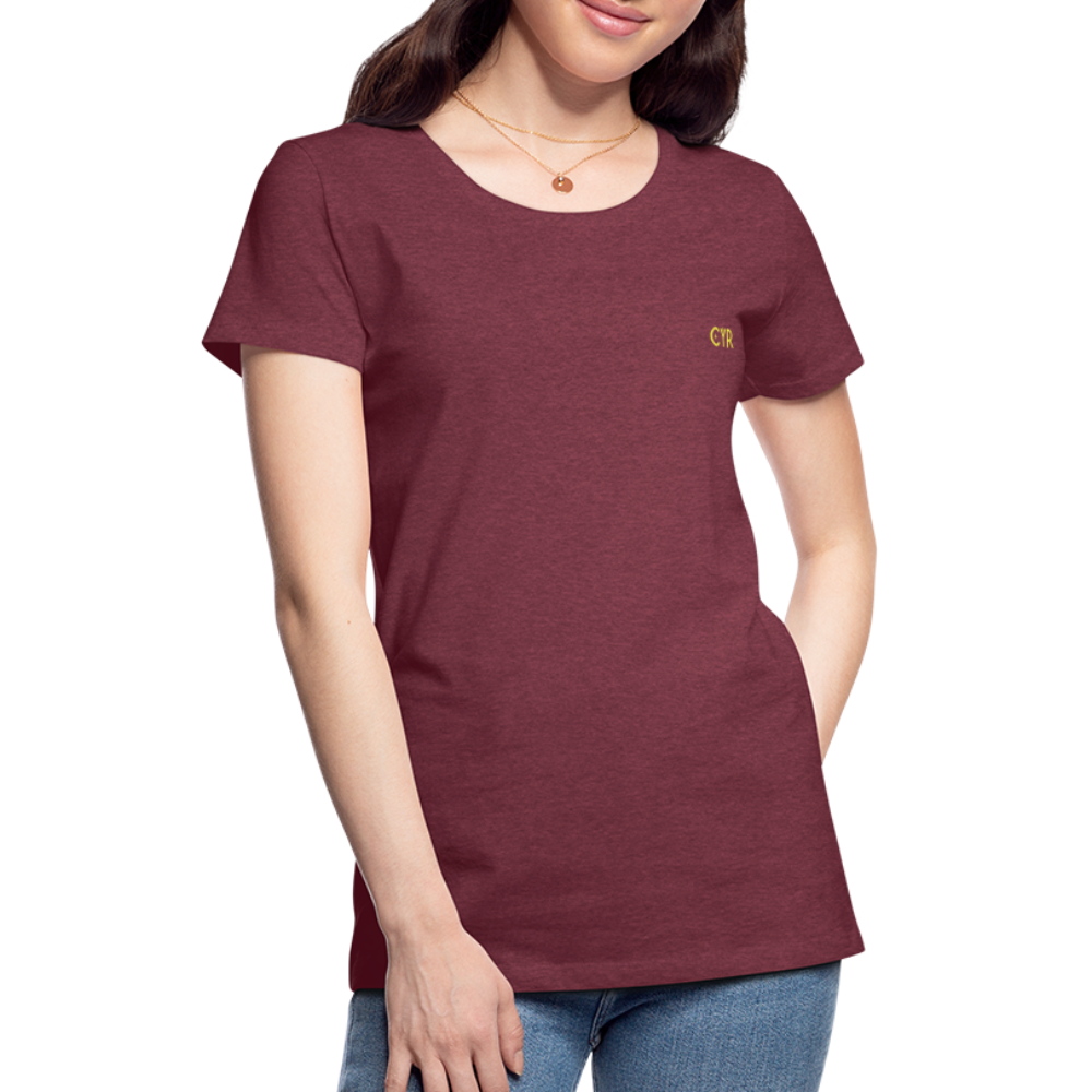 Women’s Premium T-Shirt - rouge bordeaux chiné