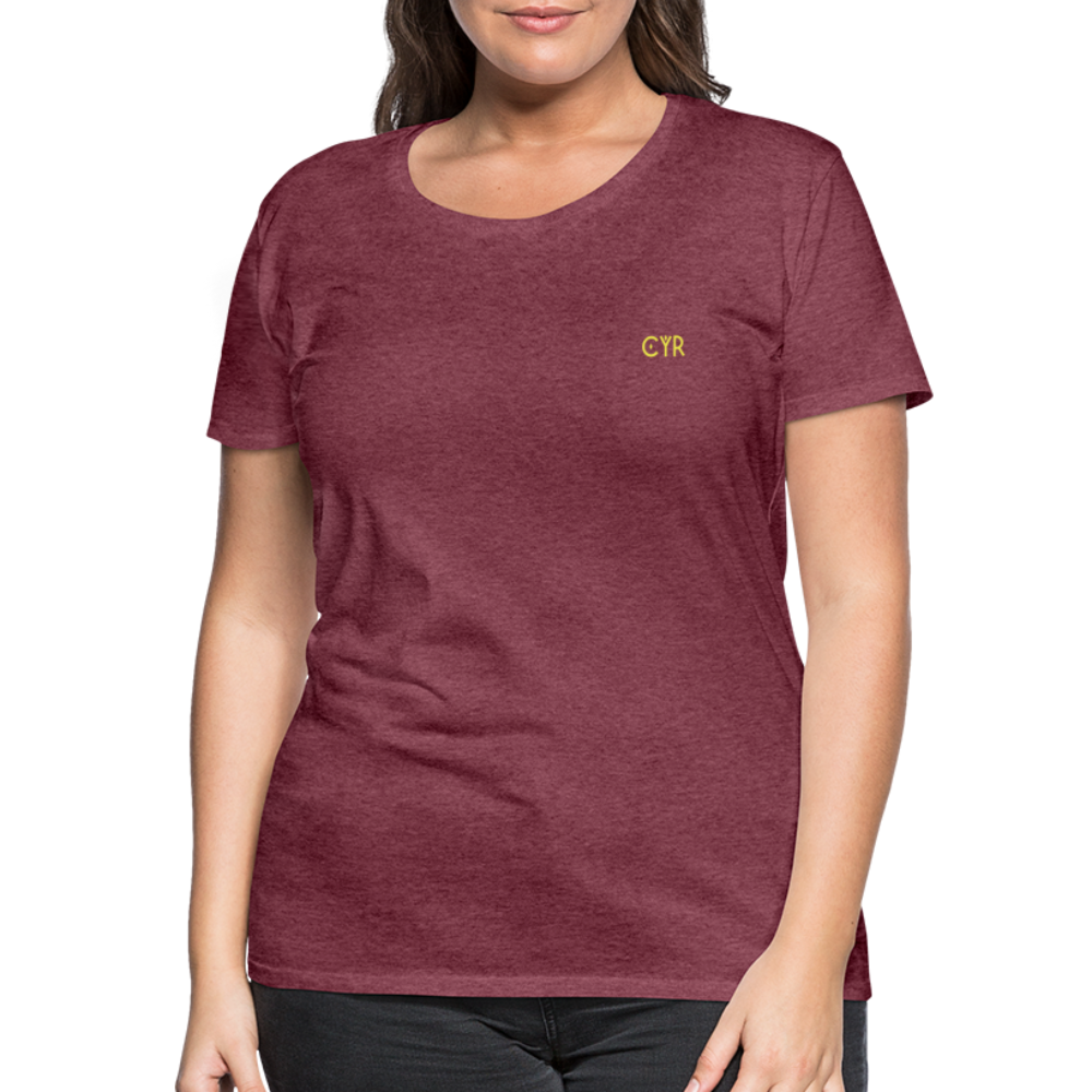 Women’s Premium T-Shirt - rouge bordeaux chiné